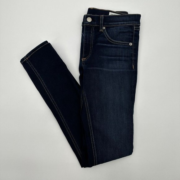 Rag & Bone Blue Skinny Bedford Stretchy Jeans MidRise Style W1502K089BED Size 27 - Picture 1 of 8